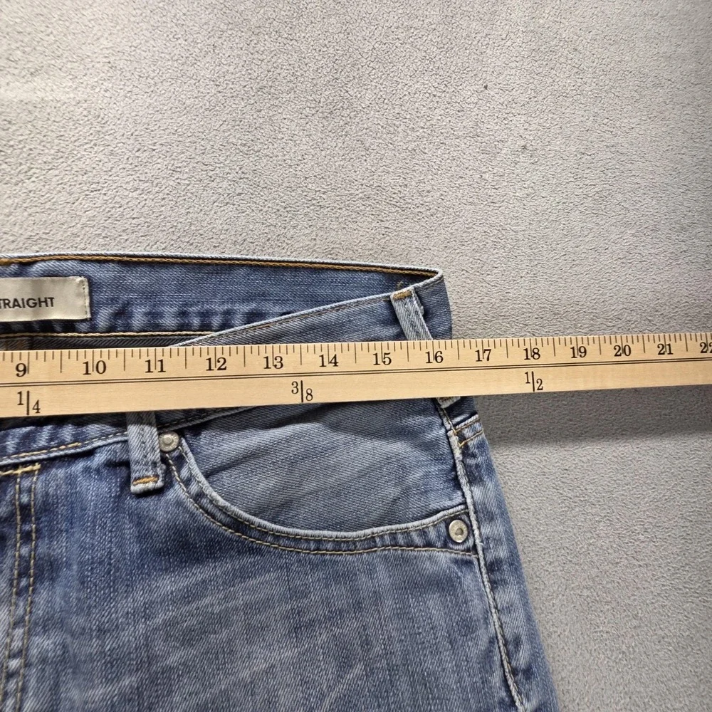 Vintage Levis 504 Jeans Mens 32x32 Blue Straight Engineered Whiskers Zip‎ Fly